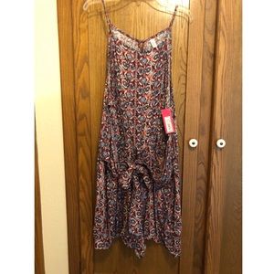 NWT Xhilaration Brown and Blue Romper Size XXL